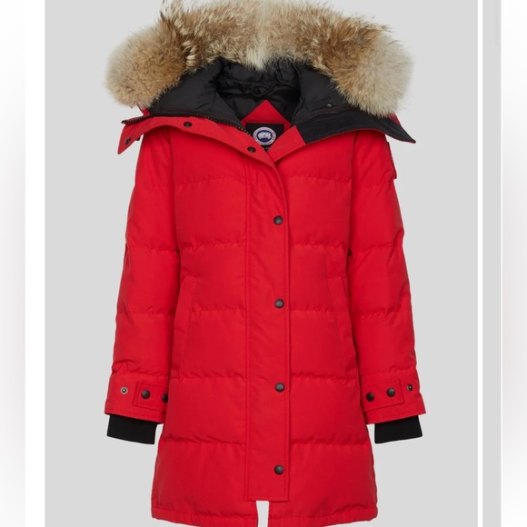 Canada Goose Red Shelburne Heritage Parka with Fur Hood - Picture 15 of 15